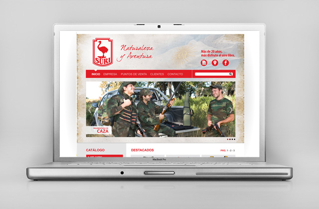 Diseño web Rosario - Fábrica de indumentaria de Caza y Outdoor - Suri
