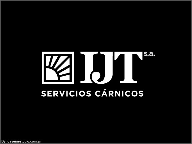 Diseño de logotipo IJT Servicios Cárnicos - Versión blanco