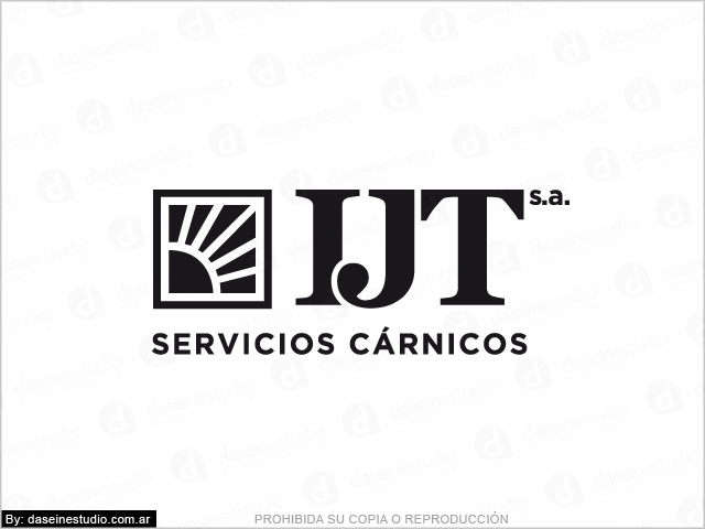 Diseño de logotipo IJT Servicios Cárnicos - Versión negro