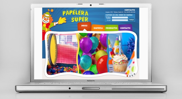 Diseño web Papelera Súper - Presentación