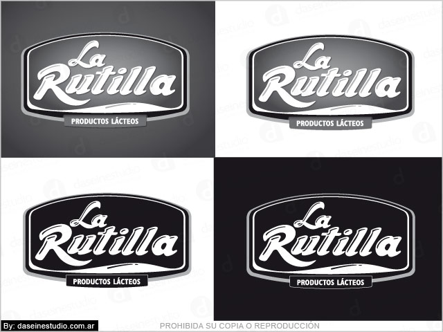 Diseño de Logotipo La Rutilla Productos Lácteos - Santiago del Estero - 1 Tinta