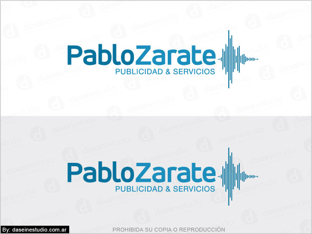 Diseño de Logotipo Locutor - Aplicación fondo Blanco - Normalización de logotipo