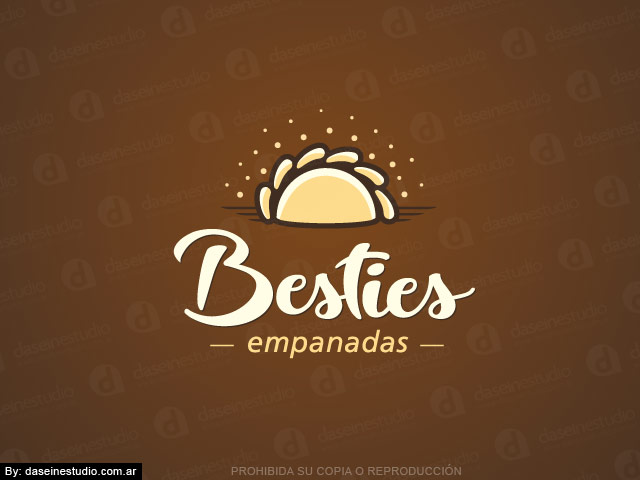 Diseño de logotipo Casa Empanadas en Atlanta Georgia - Fondo Marrón - Normalización de logotipo