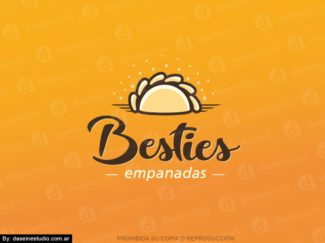 Diseño de logotipo Casa de Empanadas en Atlanta Georgia - Fondo Naranja - Normalización de logotipo